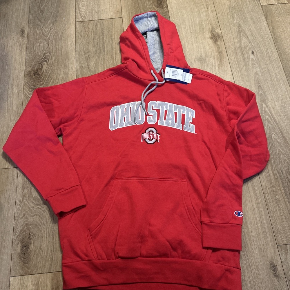 Ohio State Buckeyes Men's Hoodie Embroidered Logo Football College Large‎ NEW